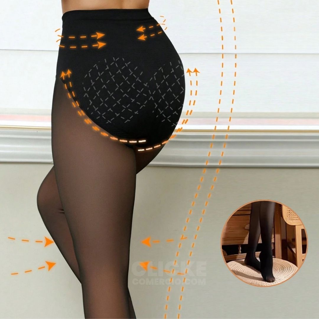 Medias Térmicas Veladas con Control de Abdomen y Push Up Gramaje 220