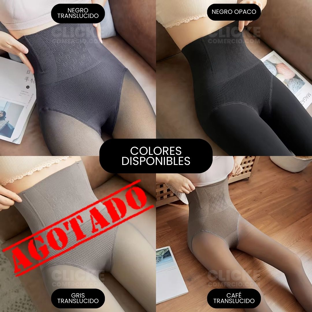 Medias Veladas Abrigadas con Control de Abdomen y Push Up Levanta Glúteo (Gramaje 220)